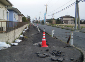 写真：液状化の被害