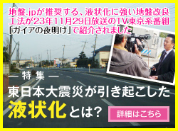 特集−東日本大震災が引き起こした液状化とは？詳細はこちら